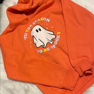 Kids Orange Ghost Hoodie